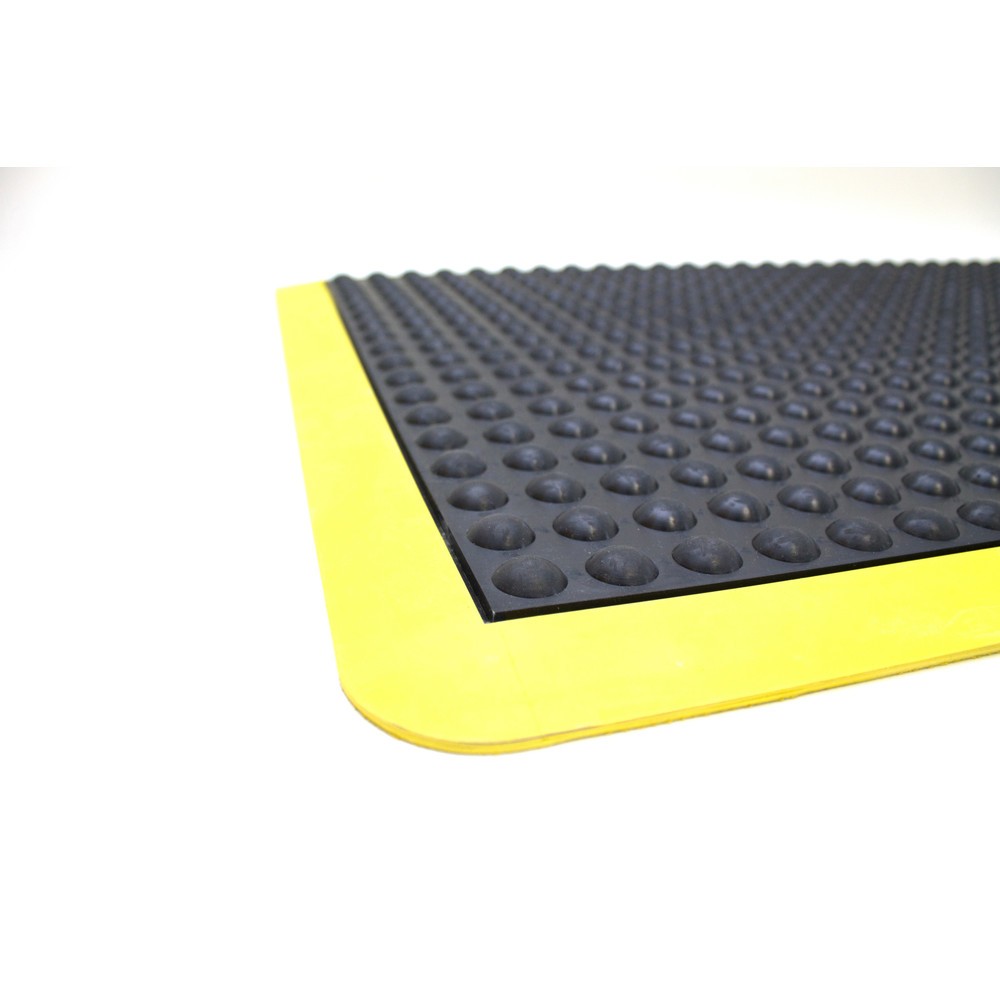 Číslo obrázku produktu 2: COBA Protiúnavová rohož Bubblemat Safety, koncový dílec, ŠxH 900 x 1200 mm, černá/žlutá