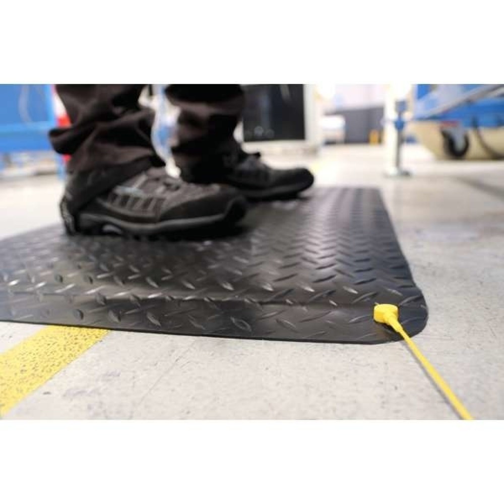 Číslo obrázku produktu 2: COBA Protiúnavová rohož Deckplate Anti-Static, ŠxH 600 x 900 mm, černá