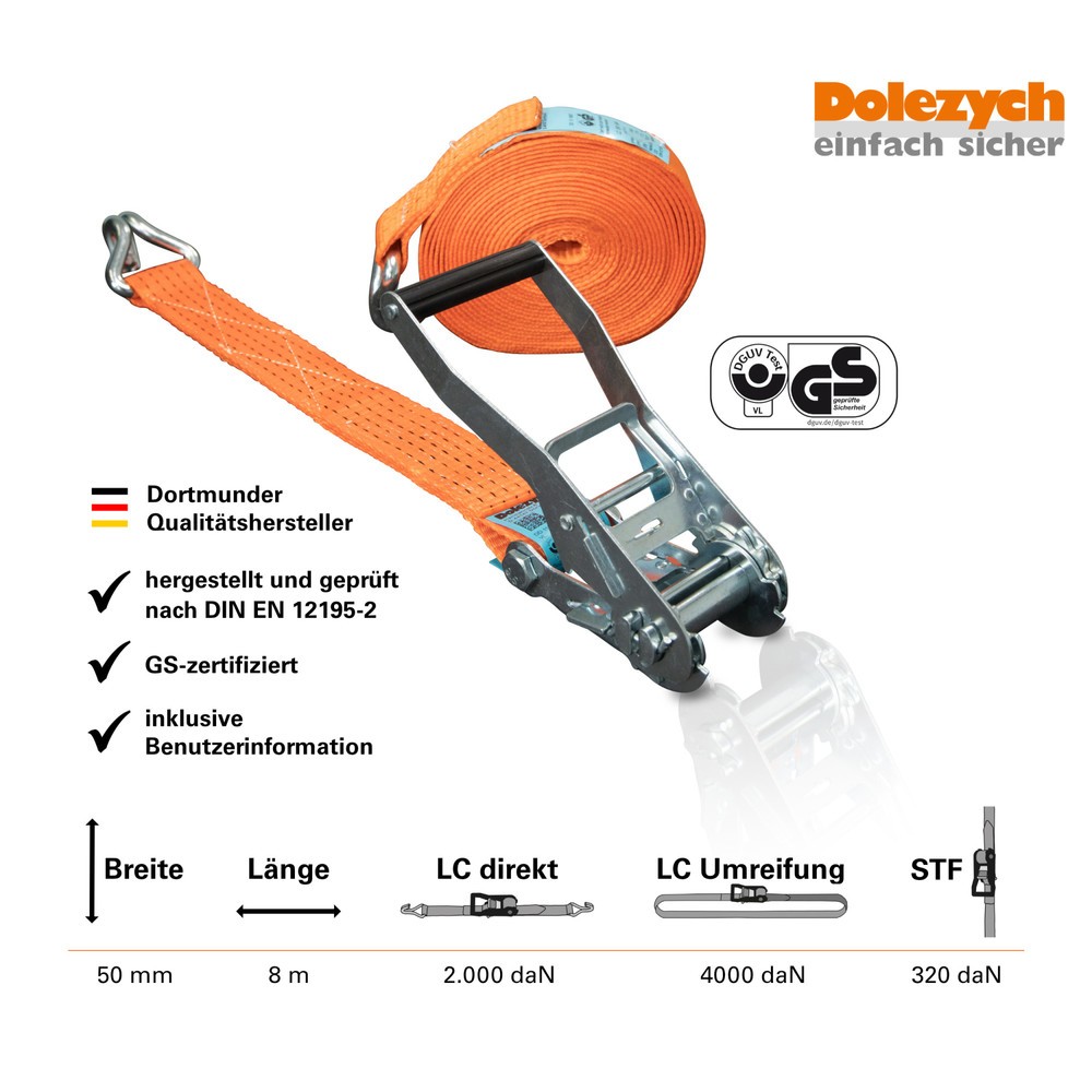 Číslo obrázku produktu 5: Dolezych sada upevňovacích popruhů, 4 ks