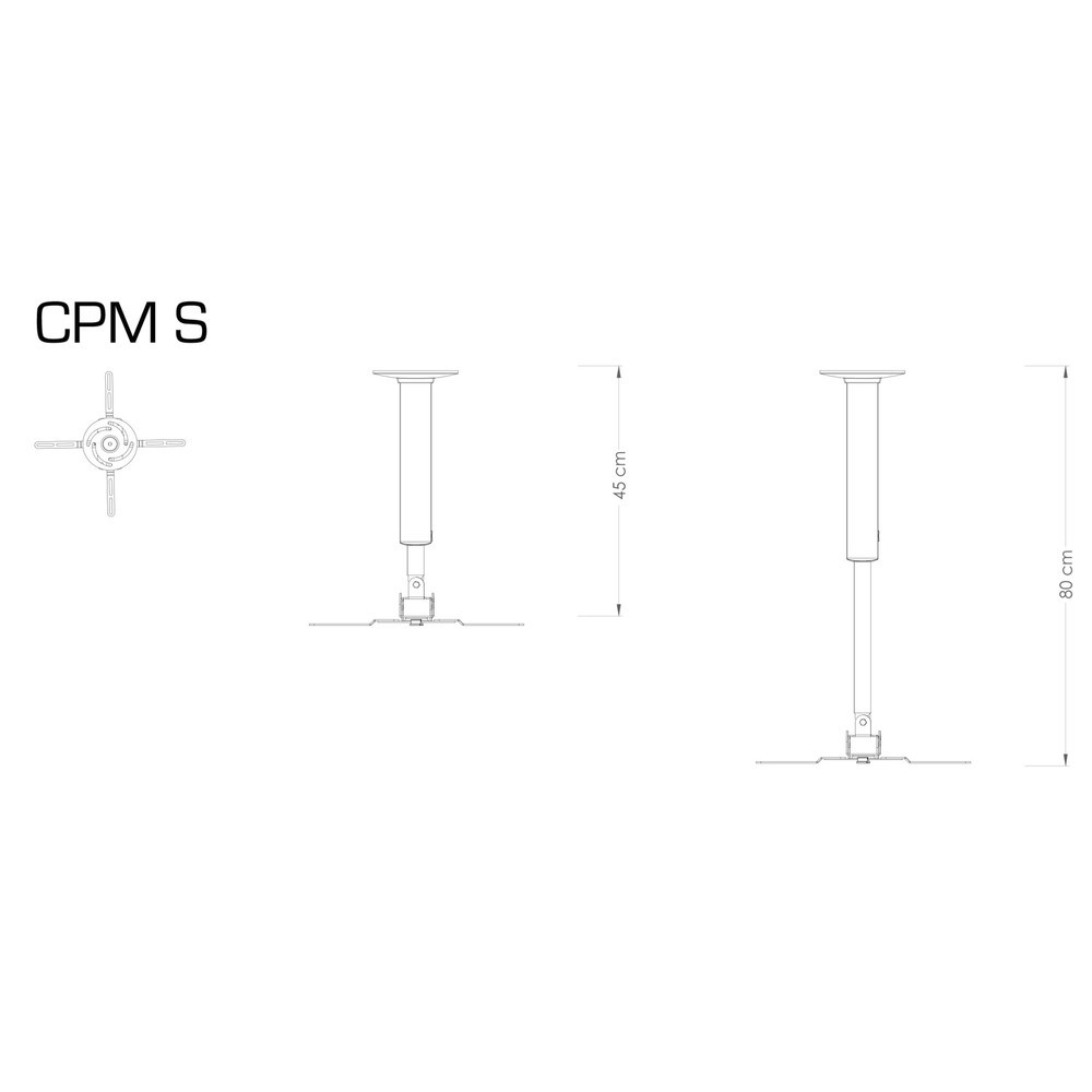 Číslo obrázku produktu 4: Držák projektoru CPM S, stříbrná