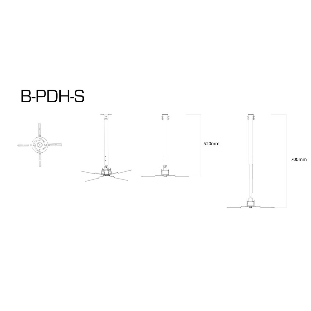 Číslo obrázku produktu 2: Držák projektoru B-PDH-S, antracit