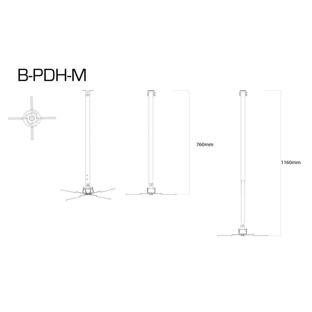 Číslo obrázku produktu 2: Držák projektoru B-PDH-M, antracit