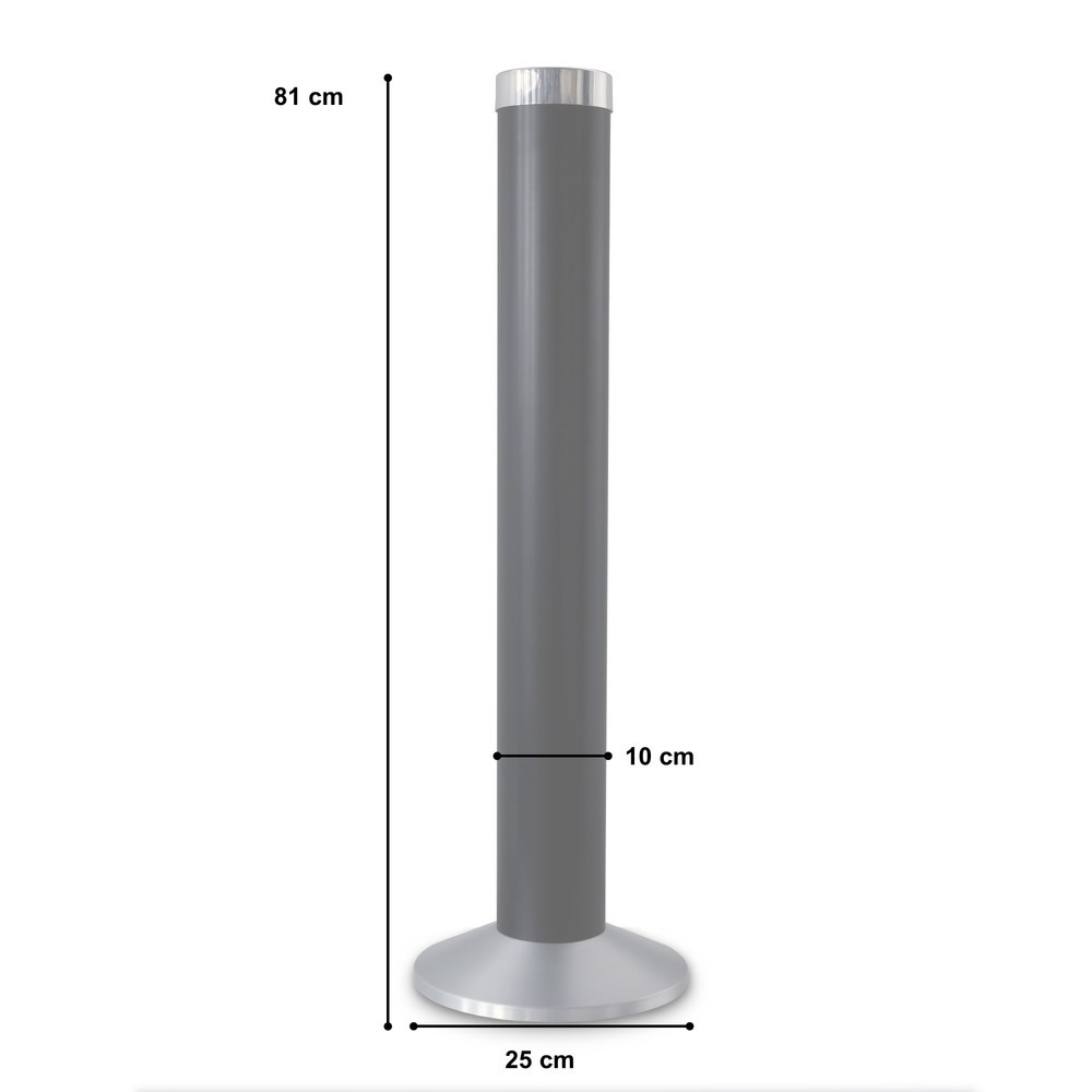 Číslo obrázku produktu 3: HEMMDAL Hliníkový sloupek popelníku, černý