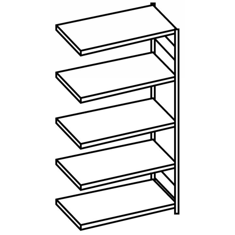 Číslo obrázku produktu 2: Policový regál, AF, s deskami z ocelového plechu, zatížení 148 kg, pozinkovaný, VxŠxH 2 500 x 1 250 x 300 mm