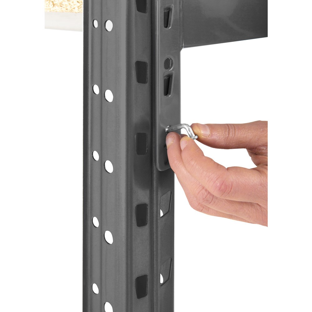Číslo obrázku produktu 2: Široký regál ManOrga s ocelovými panely, přídavné pole, nosnost police 740 kg, VxŠxH 3 000 x 2 700 x 1 000 mm