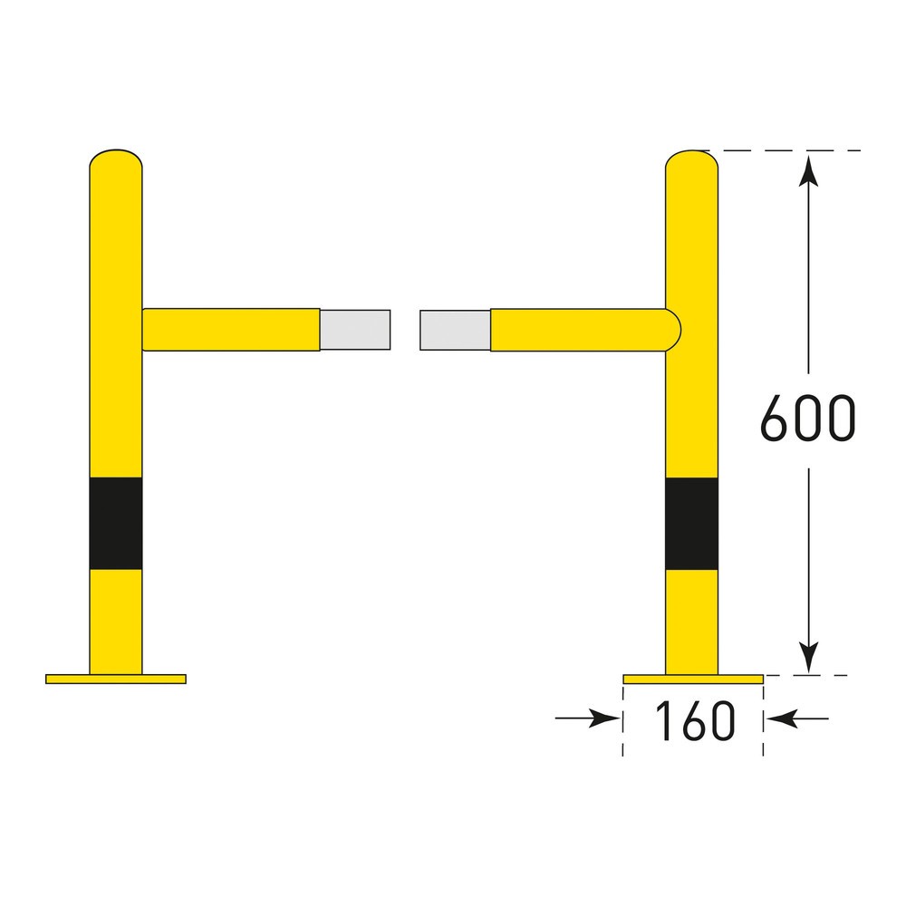 Číslo obrázku produktu 5: Ochrana venkovních sloupů, venkovní, VxŠxH 600 x 520 x 520 mm