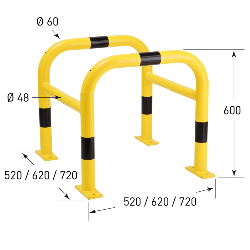 Číslo obrázku produktu 6: Ochrana venkovních sloupů, venkovní, VxŠxH 600 x 520 x 520 mm