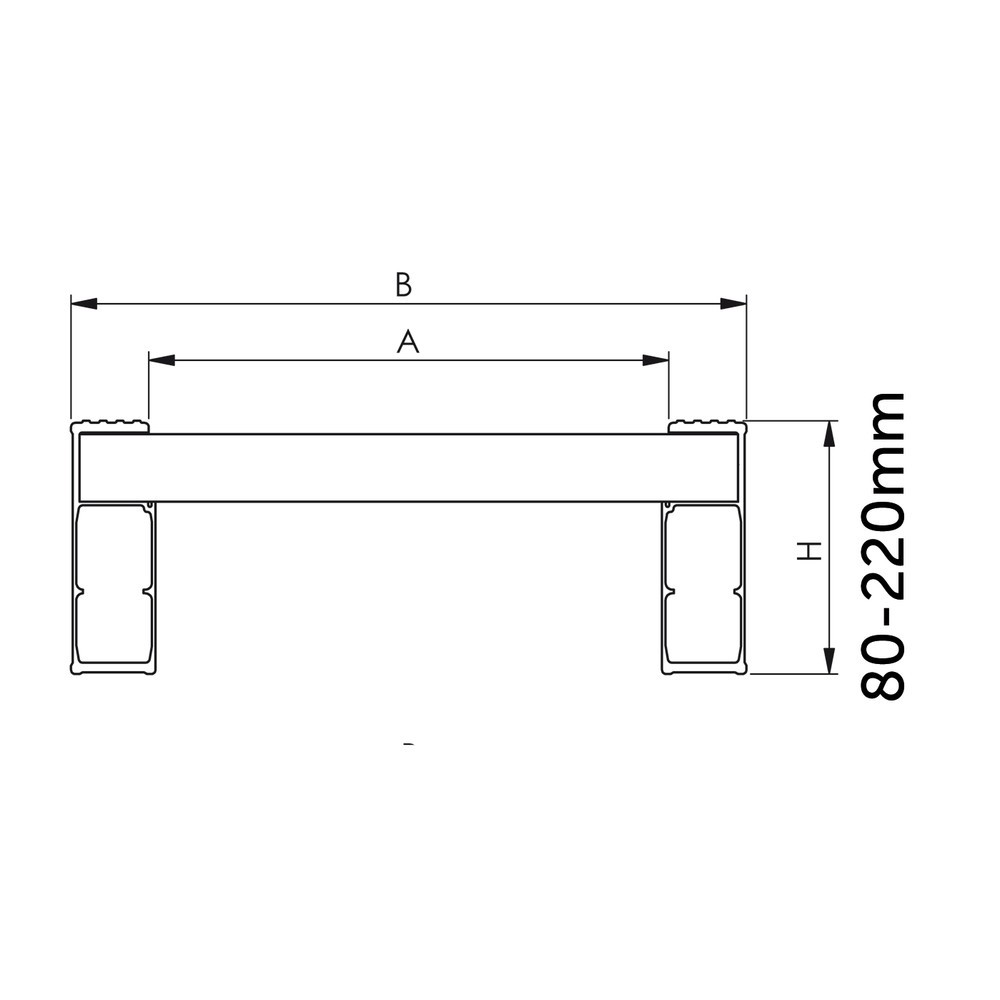 Číslo obrázku produktu 7: Nájezdové ližiny s příčkami, bez okraje, nosnost 1 660 kg/pár, délka 2 340 mm