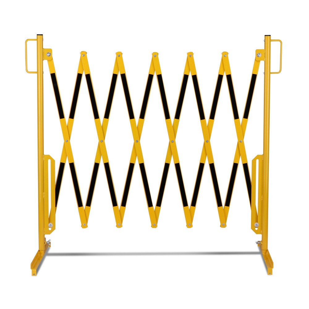 Číslo obrázku produktu 5: Nůžková zábrana, noha z obou stran, šířka 3600 mm, černá/žlutá