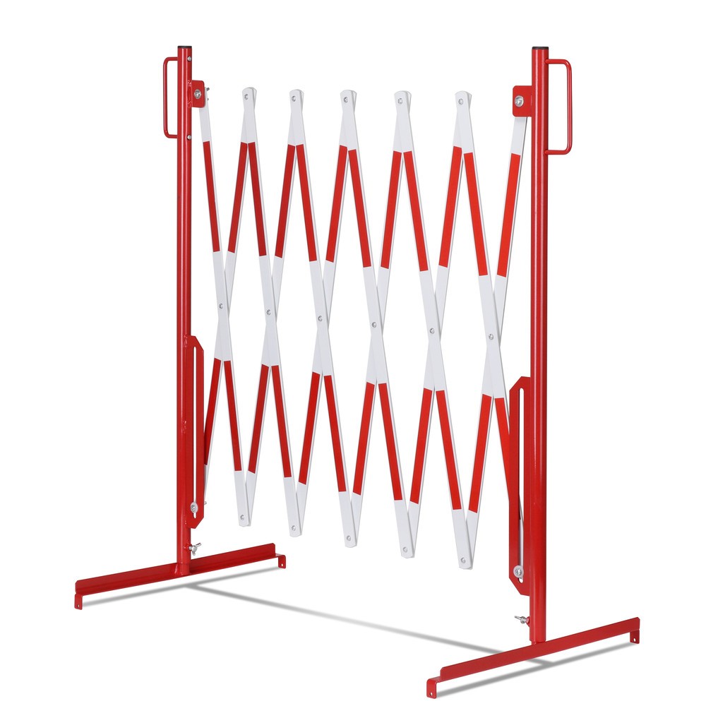 Číslo obrázku produktu 6: Nůžková zábrana, noha z obou stran, šířka 3600 mm, červená/bílá
