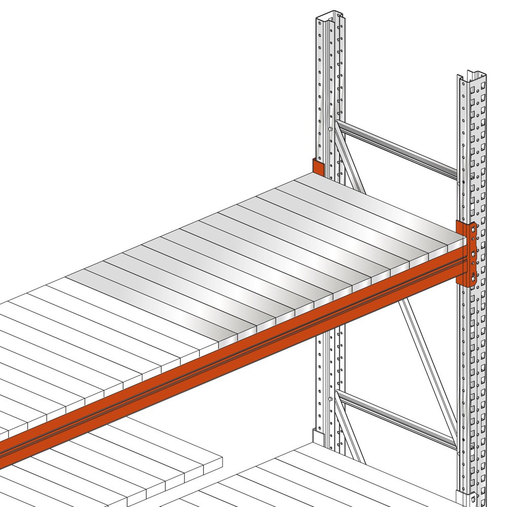 Číslo obrázku produktu 2: Ocelové desky pro paletový regál META MULTIPAL, ŠxH 100 x 1 100 mm