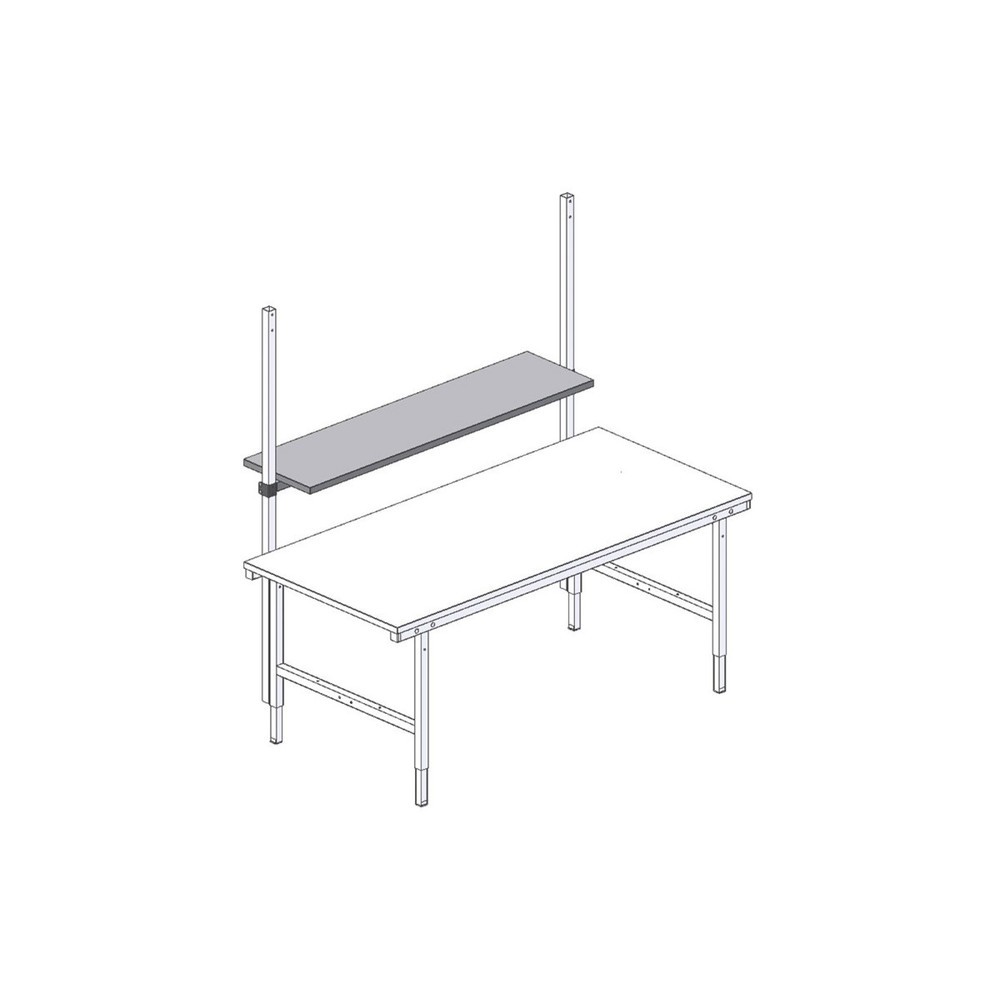 Číslo obrázku produktu 2: Odkládací police pro systém balicích stolů Rocholz, dřevo, VxŠxH 30 x 1600 x 400 mm