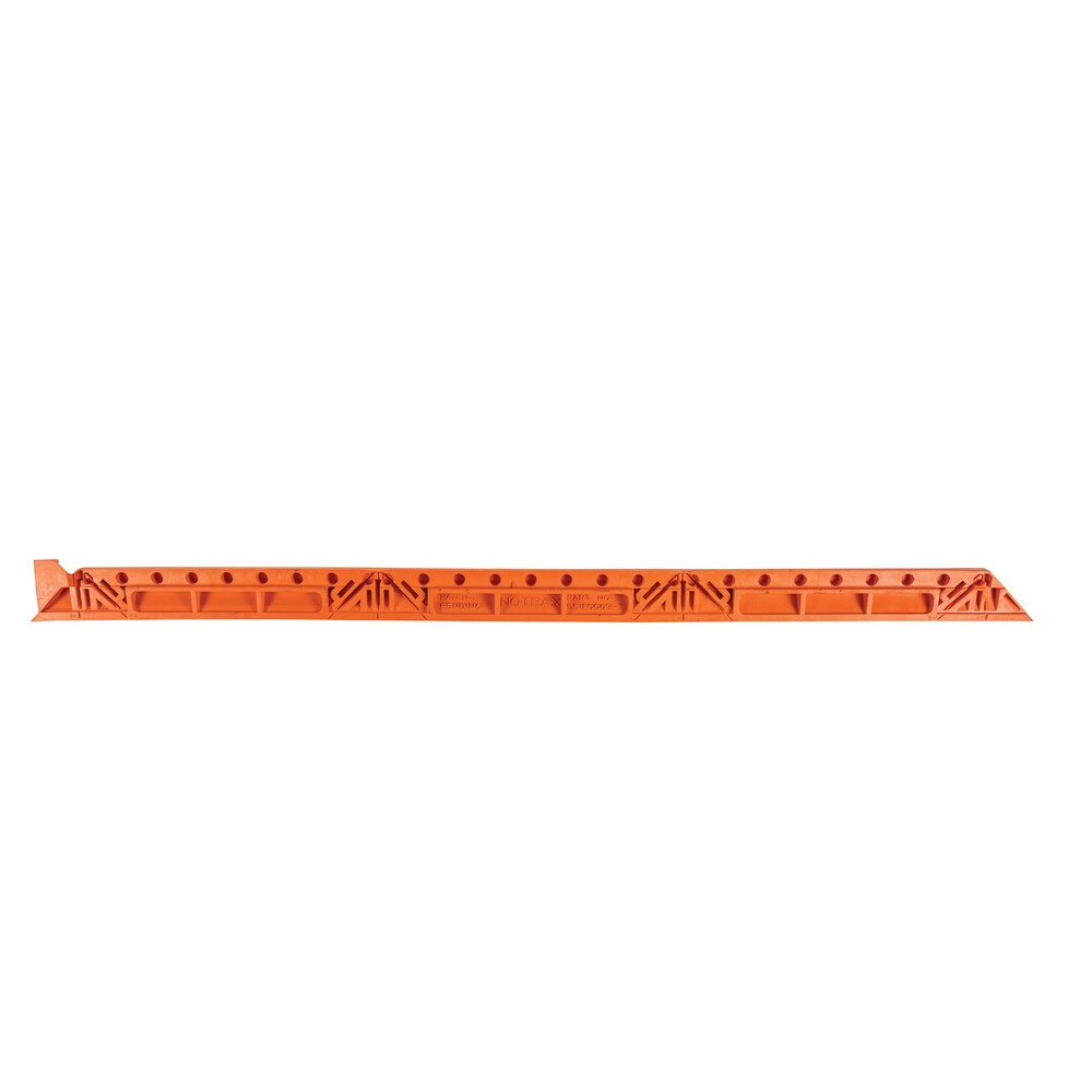 Číslo obrázku produktu 4: Okrajová lišta protiúnavové rohože z nitrilové gumy, pero, ŠxH 1520 x 52 mm, oranžová