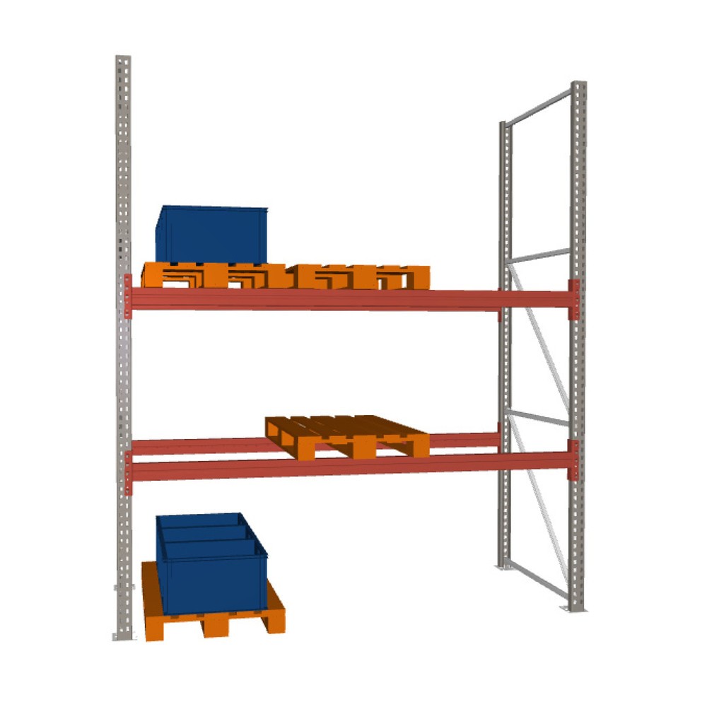 Obrázek produktu: Paletový regál META MULTIPAL, základní pole, nosnost police 3350 kg, VxŠxH 3300 x 2700 x 1100 mm