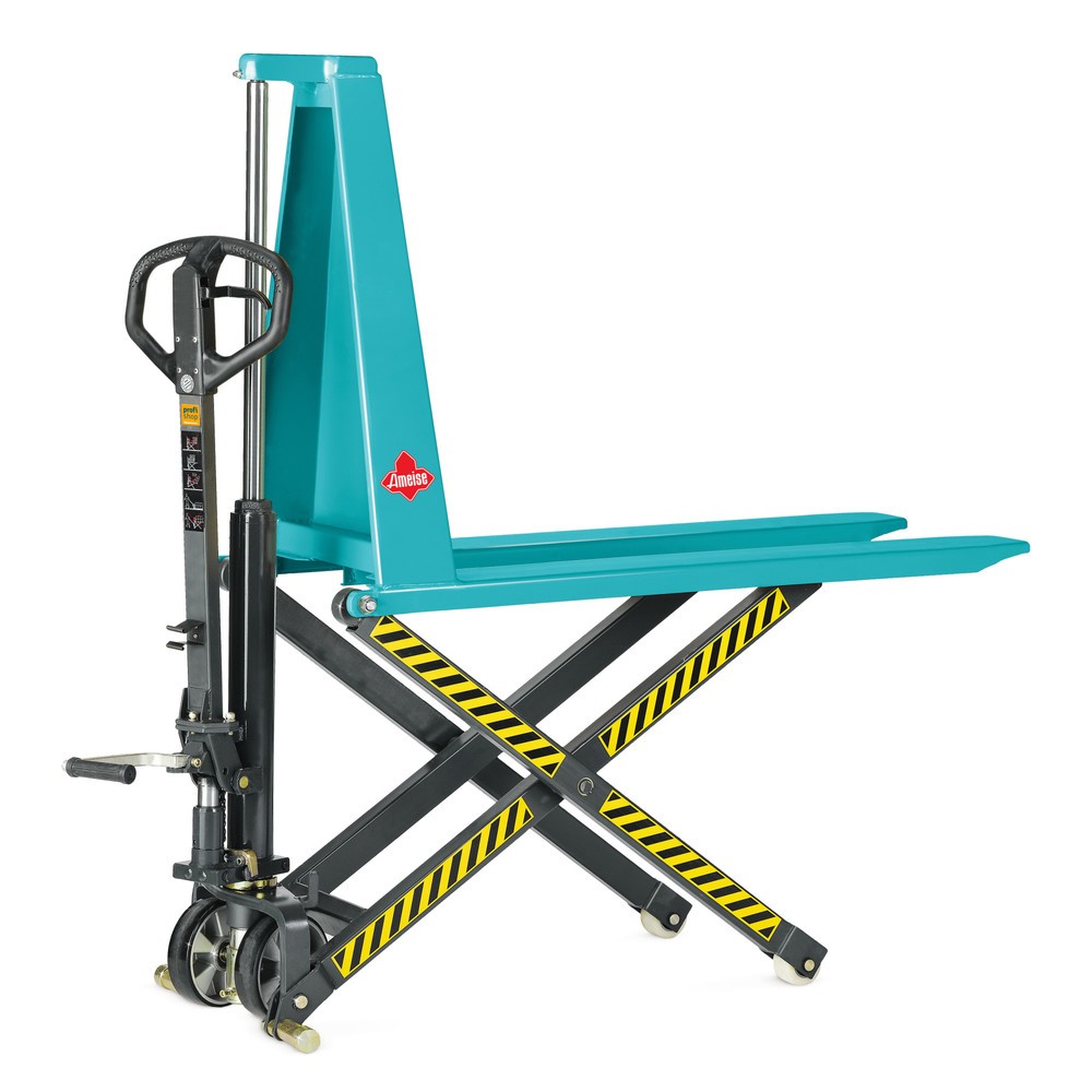 Obrázek produktu: Paletový vozík s nůžkovým mechanismem Ameise® PTM 1.0 Scissor s rychlým zdvihem, nosnost 1 000 kg, délka vidlí 1 150 mm