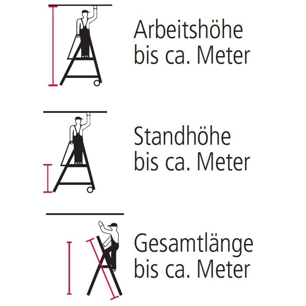 Číslo obrázku produktu 3: Plošinový žebřík KRAUSE® Vario, zátěž 20 kg, výška při postavení 1,90 m