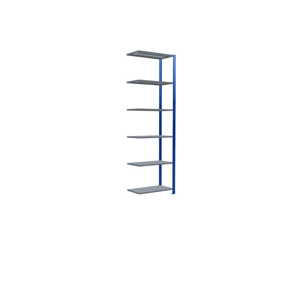 Číslo obrázku produktu 2: Policový regál SCHULTE, přídavné pole, hořcová modř/pozinkovaný, nosnost police 150 kg, VxŠxH 2500 x 750 x 400 mm