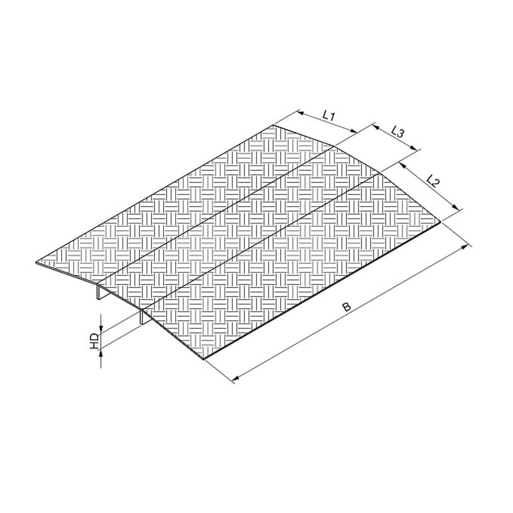 Číslo obrázku produktu 4: Přejezdový můstek nosnost 300 kg, š × d 700 × 500 mm