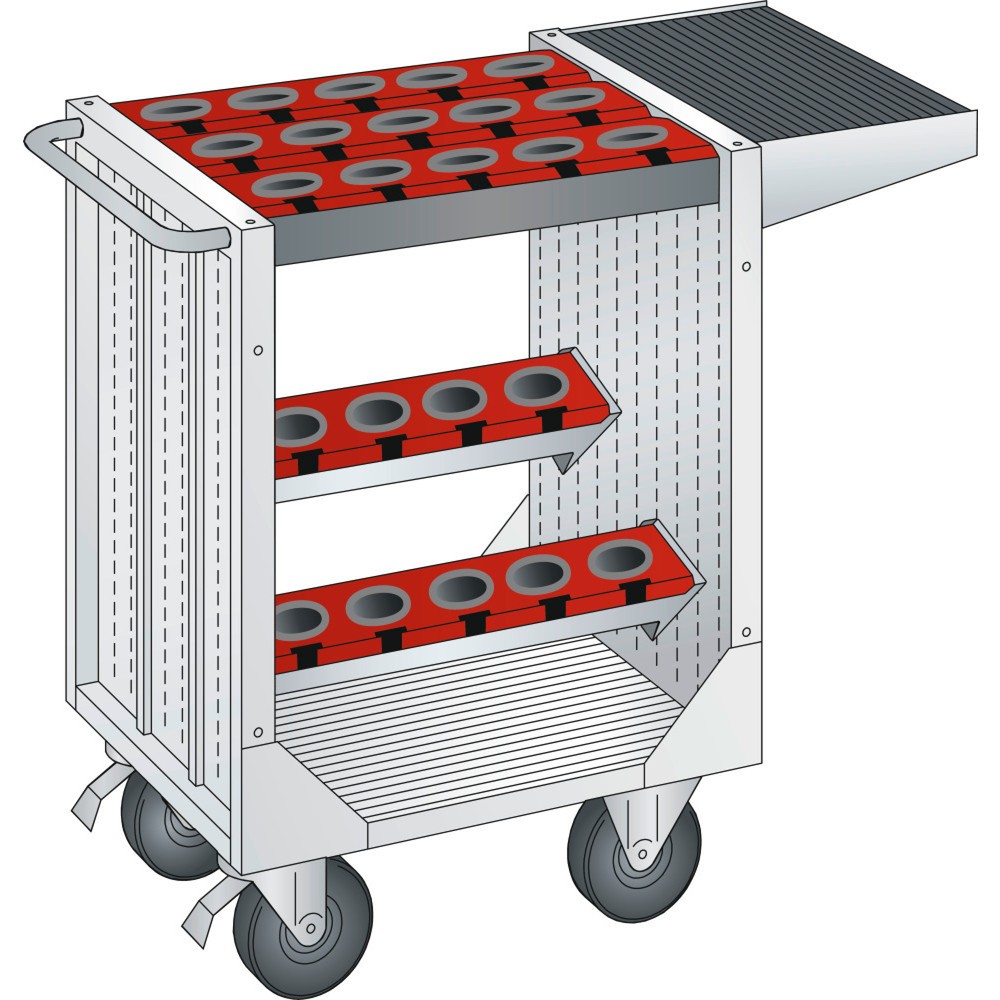 Obrázek produktu: Přepravní vozík LISTA NC 36x27E, (ŠxHxV) 1077x514x932 mm, ISO-SK 50, světle šedá