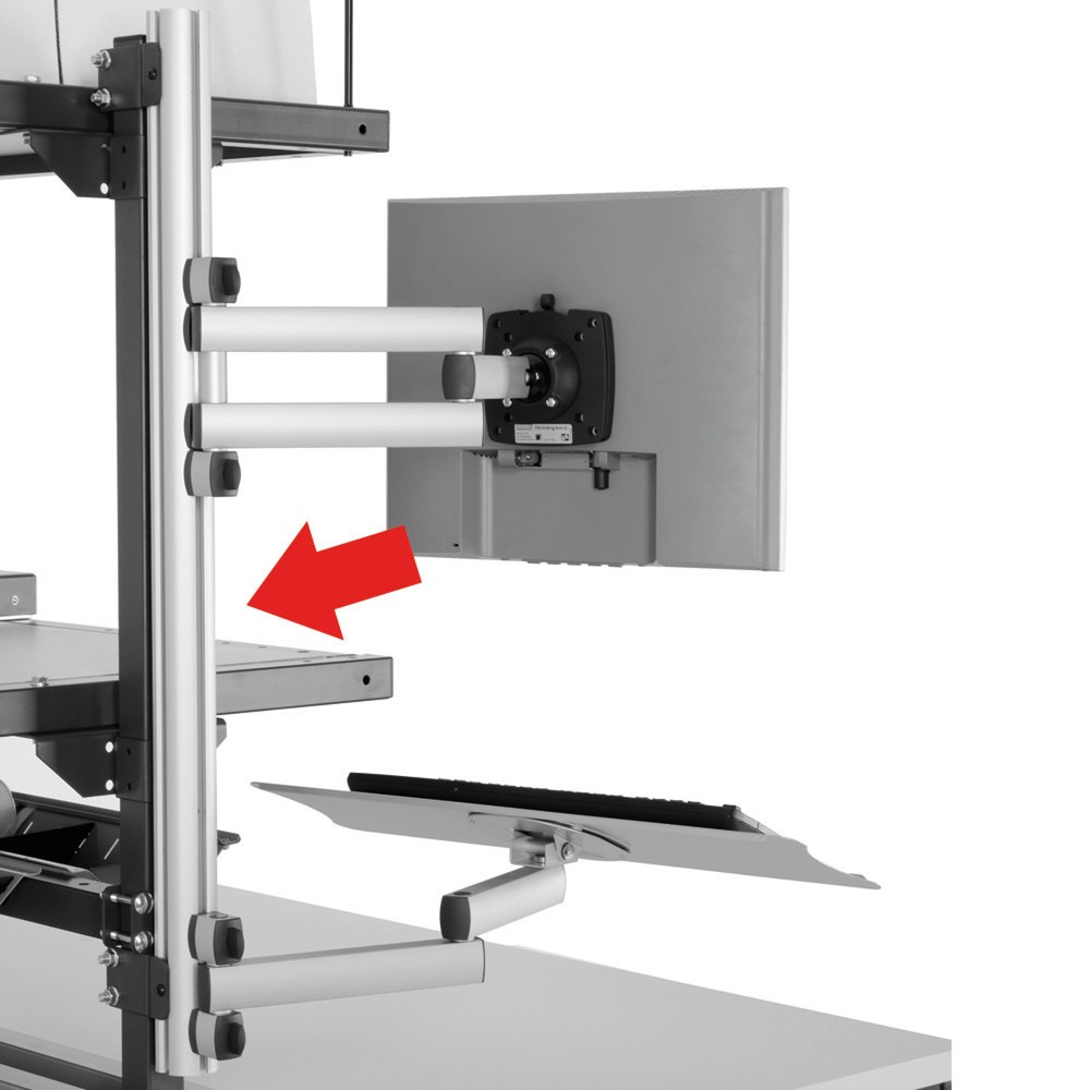 Obrázek produktu: Profilová lišta pro držák výpočetní techniky s kloubovým ramenem pro systém balicích stolů Rocholz, VxŠxH 750 x 51 x 40 mm