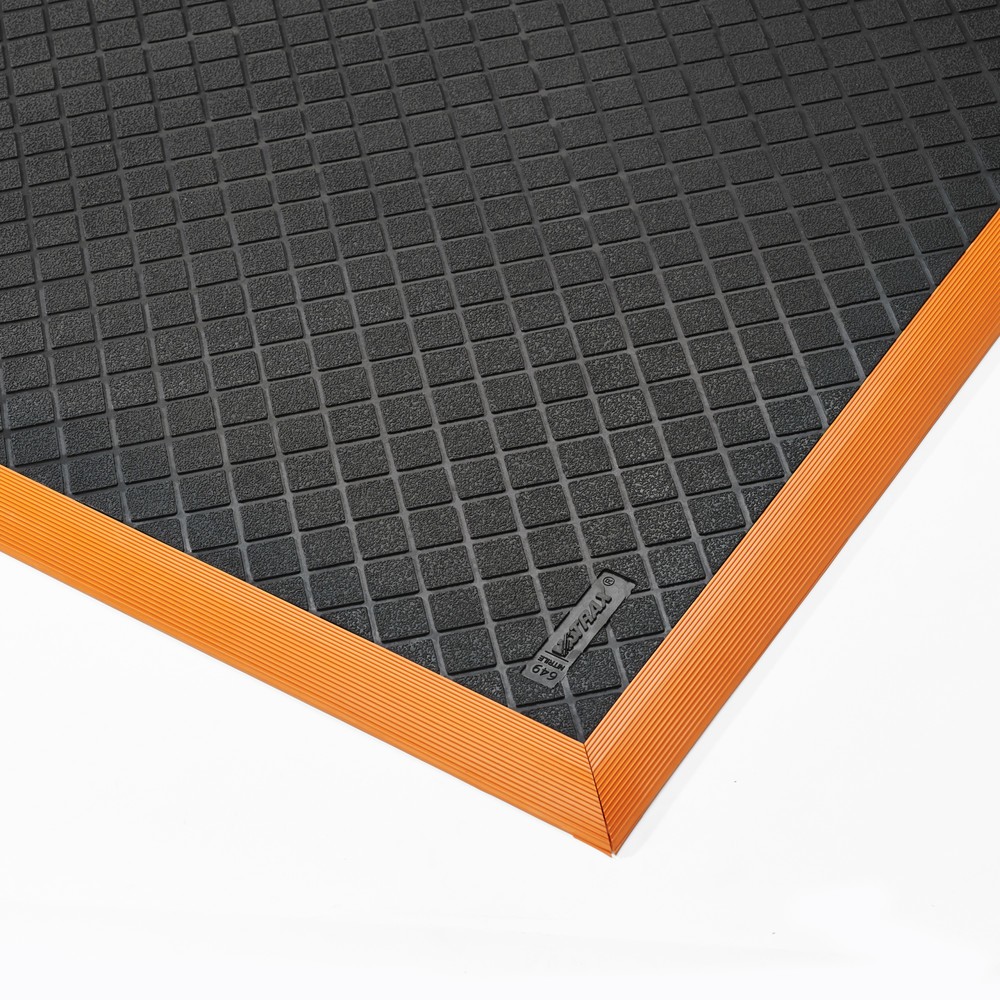 Číslo obrázku produktu 2: Protiúnavová rohož NoTrax Safety Stance Solid™, ŠxH 660 x 1020 mm, černá/oranžová