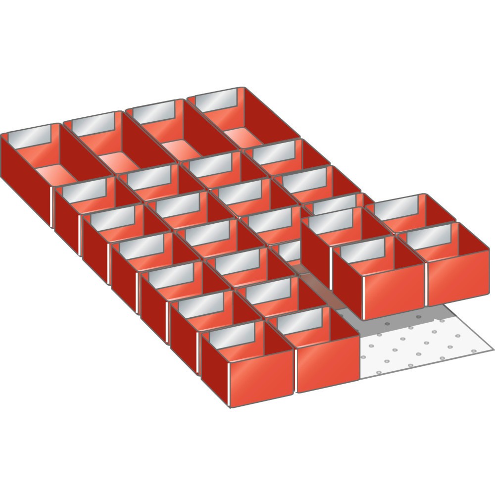 Obrázek produktu: Sada zavěšovacích boxů LISTA 18x36E, (ŠxH) 306x612 mm, 28 ks, pro výšku čela 50 mm