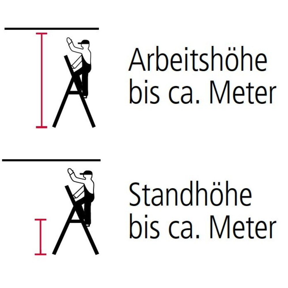 Číslo obrázku produktu 5: Samostatně stojící žebřík KRAUSE® Profi, jednostranný přístup, s kolečky, výška při postavení 1,40 m