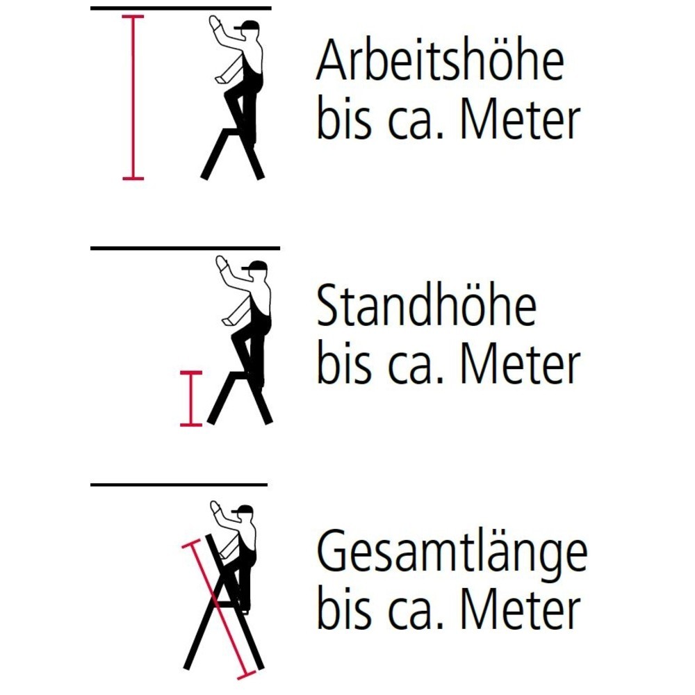 Číslo obrázku produktu 4: Samostatně stojící žebřík se stupni KRAUSE®, kompaktní a funkční, výška při postavení 0,85 m