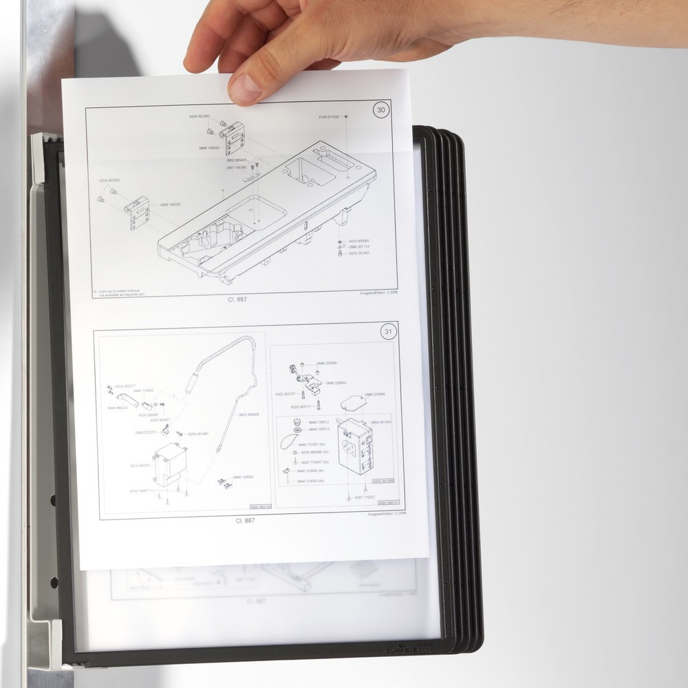 Číslo obrázku produktu 5: Systém prezentačních desek s 5 deskami, černá