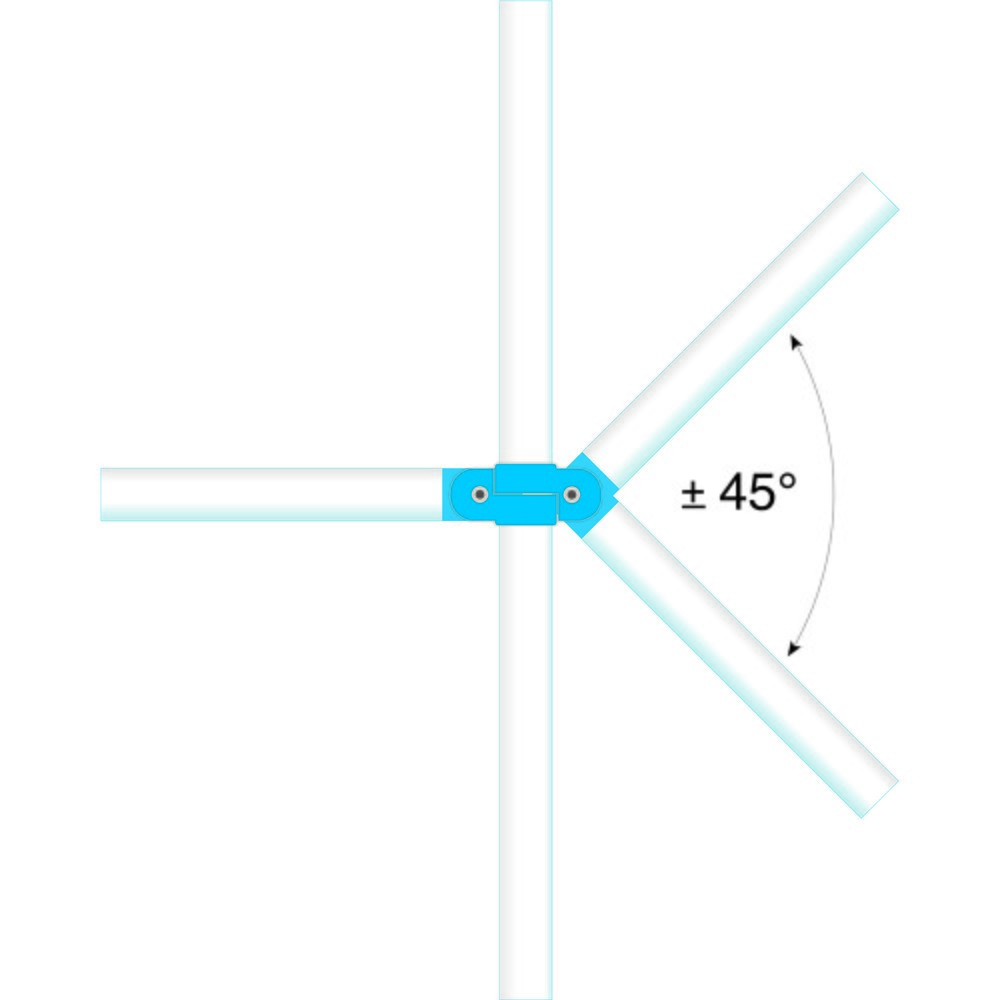 Číslo obrázku produktu 2: Systémové zábradlí MORION, příčná trubka, Ø 60 mm, délka 2000 mm, rozměr rastru 2170 mm, žárově pozinkováno