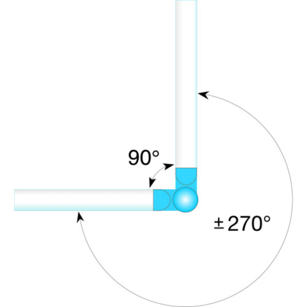 Číslo obrázku produktu 3: Systémové zábradlí MORION, příčná trubka, Ø 60 mm, délka 2000 mm, rozměr rastru 2170 mm, žárově pozinkováno