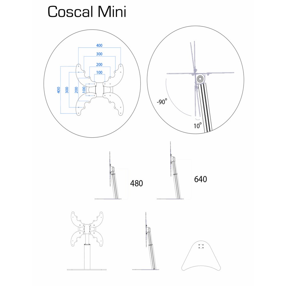 Číslo obrázku produktu 4: Televizní stojan Coscal Mini, stříbrná