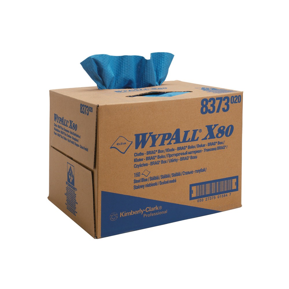 Obrázek produktu: WYPALL X80 ubrousky, vxŠ 427 x 282 mm, BRAG bedna, bílá