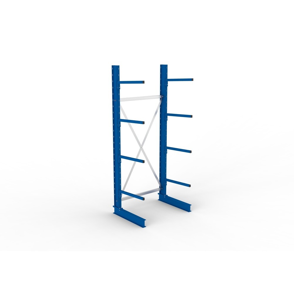 Číslo obrázku produktu 4: Základní pole konzolového regálu META, jednostranné, nosnost na rameno 140 kg, VxŠxH 2 500 x 1 094 x 810 mm