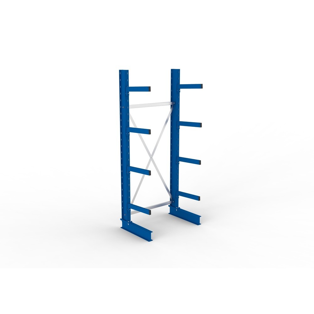 Číslo obrázku produktu 2: Základní pole konzolového regálu META, jednostranné, nosnost na rameno 430 kg, V×Š×H 2 500 × 1 103 × 730 mm