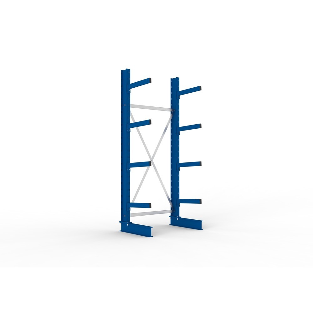 Obrázek produktu: Základní pole konzolového regálu META, jednostranné, nosnost na rameno 430 kg, V×Š×H 2 500 × 1 103 × 730 mm