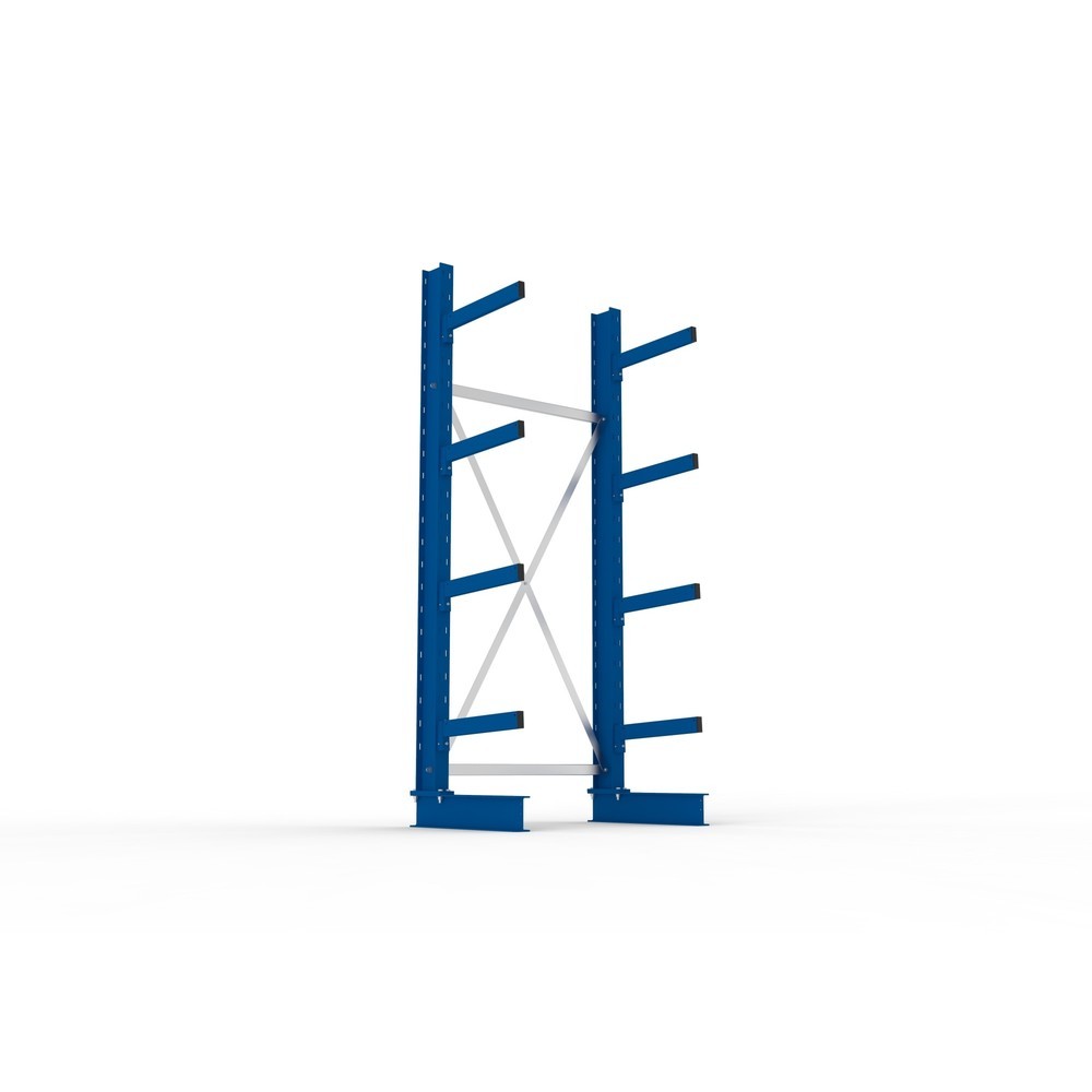 Číslo obrázku produktu 3: Základní pole konzolového regálu META, jednostranné, nosnost na rameno 430 kg, V×Š×H 2 500 × 1 103 × 730 mm