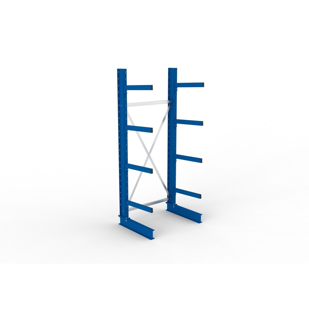 Číslo obrázku produktu 2: Základní pole konzolového regálu META, jednostranné, nosnost na rameno 250 kg, V×Š×H 2 500 × 1 103 × 830 mm