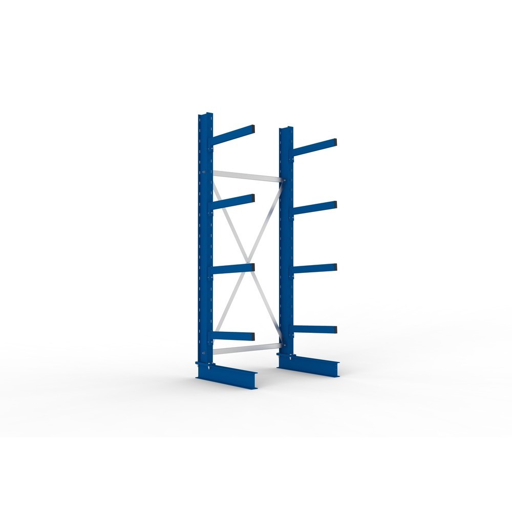 Číslo obrázku produktu 1: Základní pole konzolového regálu META, jednostranné, nosnost na rameno 250 kg, V×Š×H 2 500 × 1 103 × 830 mm