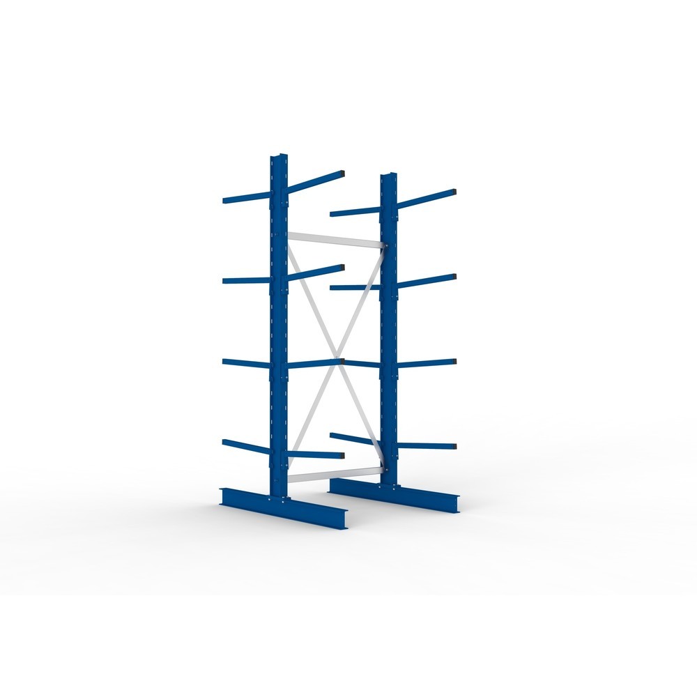 Číslo obrázku produktu 1: Základní pole konzolového regálu META, oboustranné, nosnost na rameno 140 kg, VxŠxH 2 500 x 1 094 x 1 420 mm