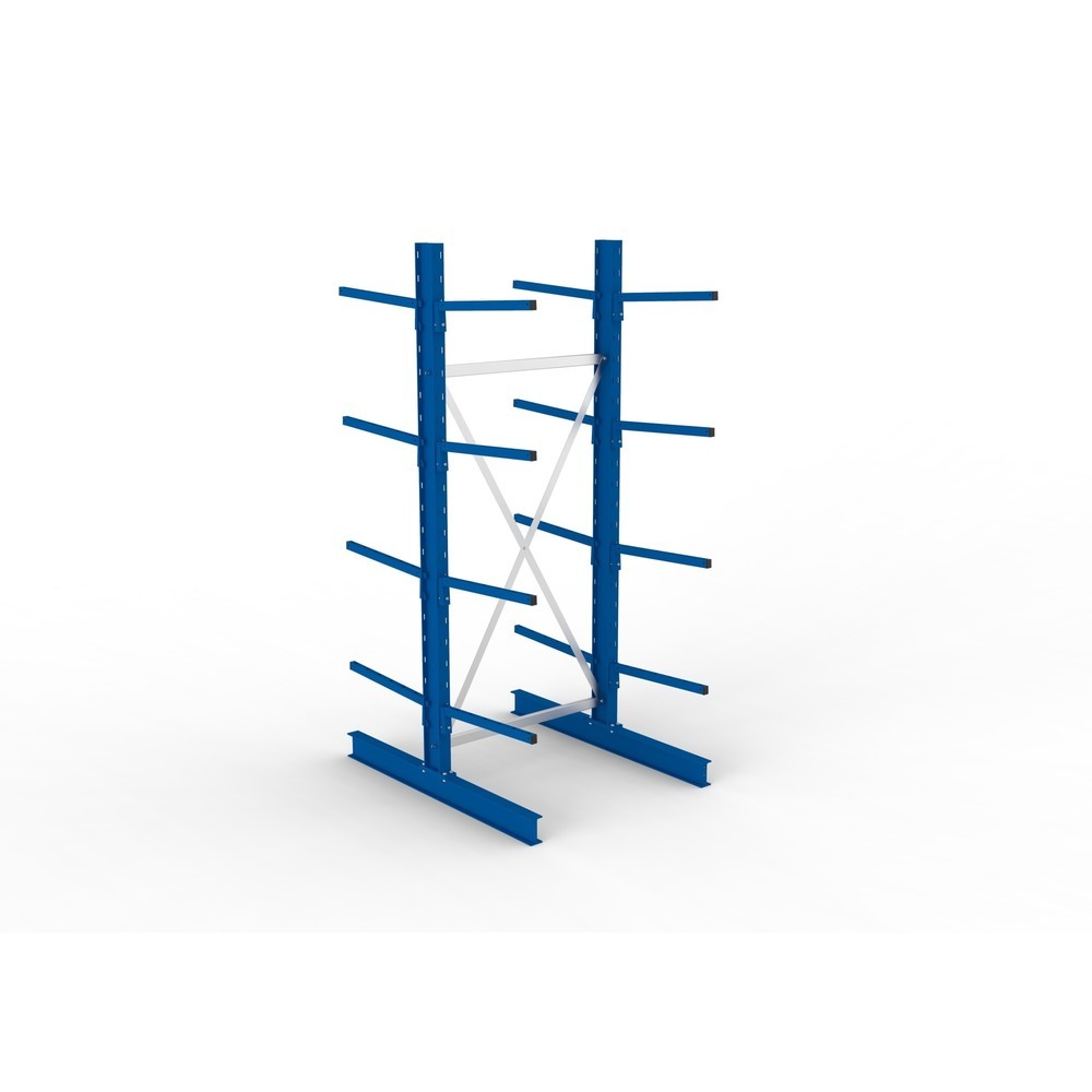 Číslo obrázku produktu 4: Základní pole konzolového regálu META, oboustranné, nosnost na rameno 140 kg, VxŠxH 2 500 x 1 094 x 1 420 mm