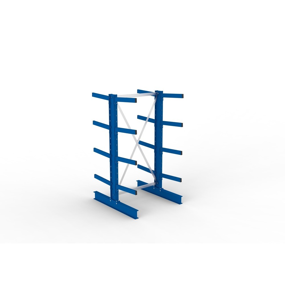 Číslo obrázku produktu 2: Základní pole konzolového regálu META, oboustranné, nosnost na rameno 430 kg, VxŠxH 2 000 x 1 103 x 1 240 mm