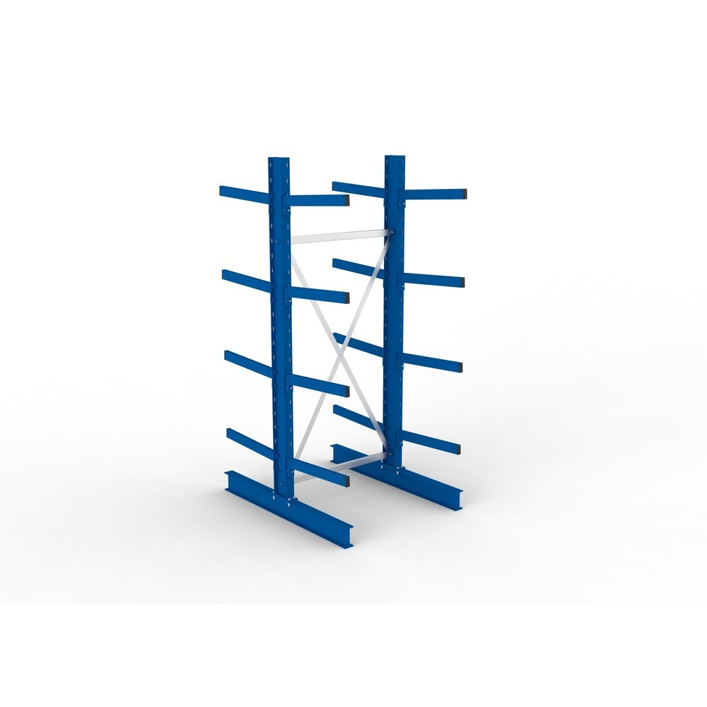 Číslo obrázku produktu 2: Základní pole konzolového regálu META, oboustranné, nosnost na rameno 355 kg, VxŠxH 2 500 x 1 103 x 1 440 mm