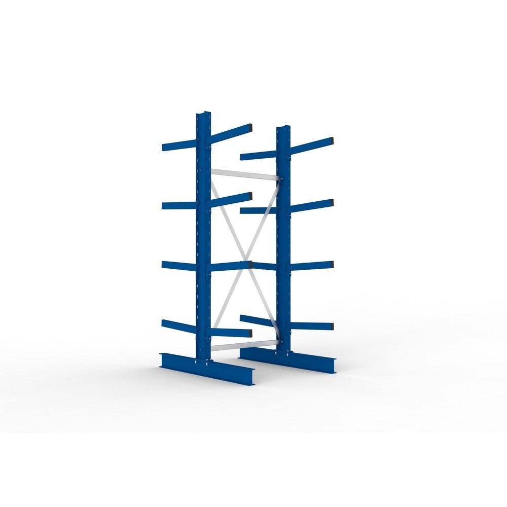 Číslo obrázku produktu 1: Základní pole konzolového regálu META, oboustranné, nosnost na rameno 355 kg, VxŠxH 2 500 x 1 103 x 1 440 mm