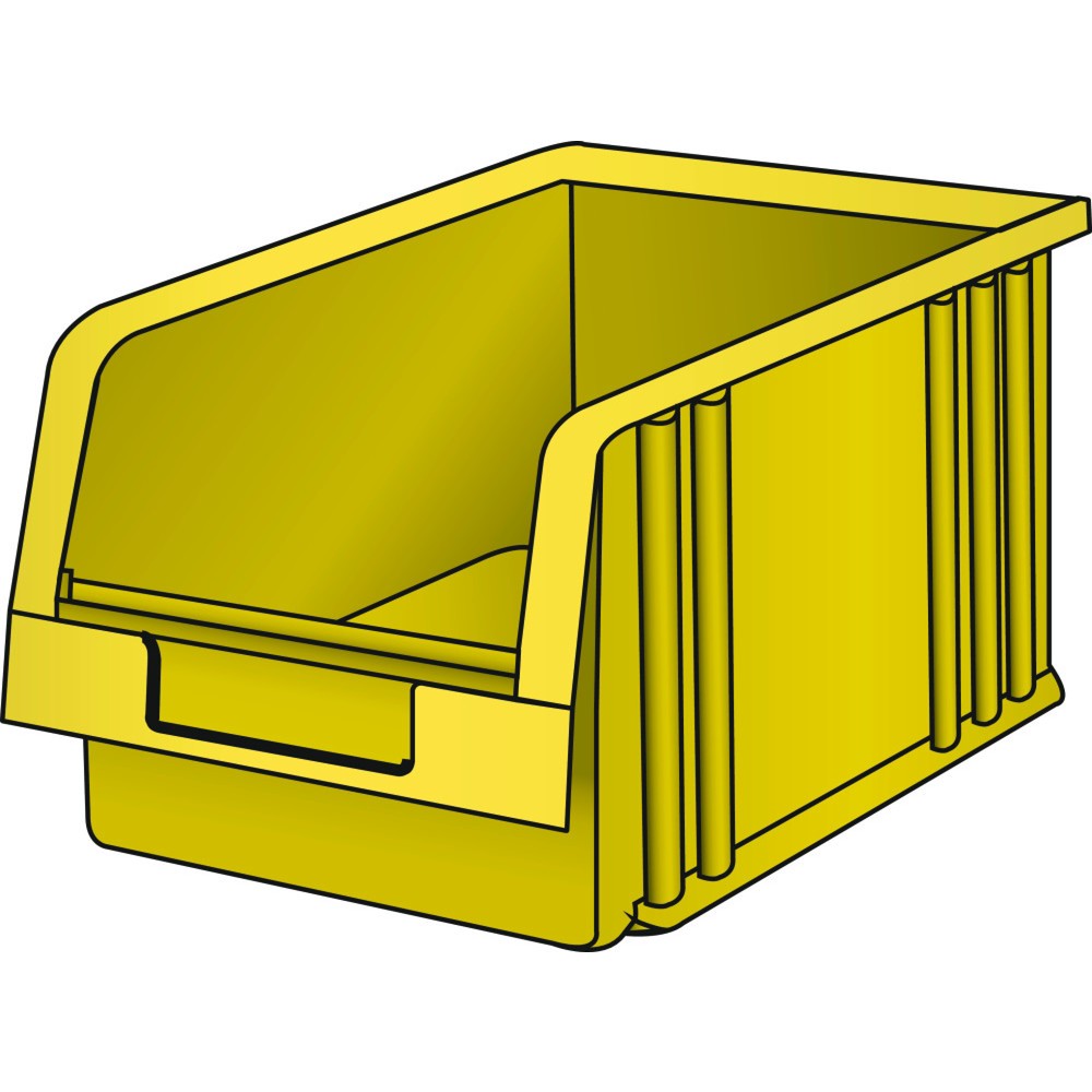 Obrázek produktu: Zásobník na drobné díly LISTA, (ŠxHxV) 149x231x125 mm, velikost 4, žlutá