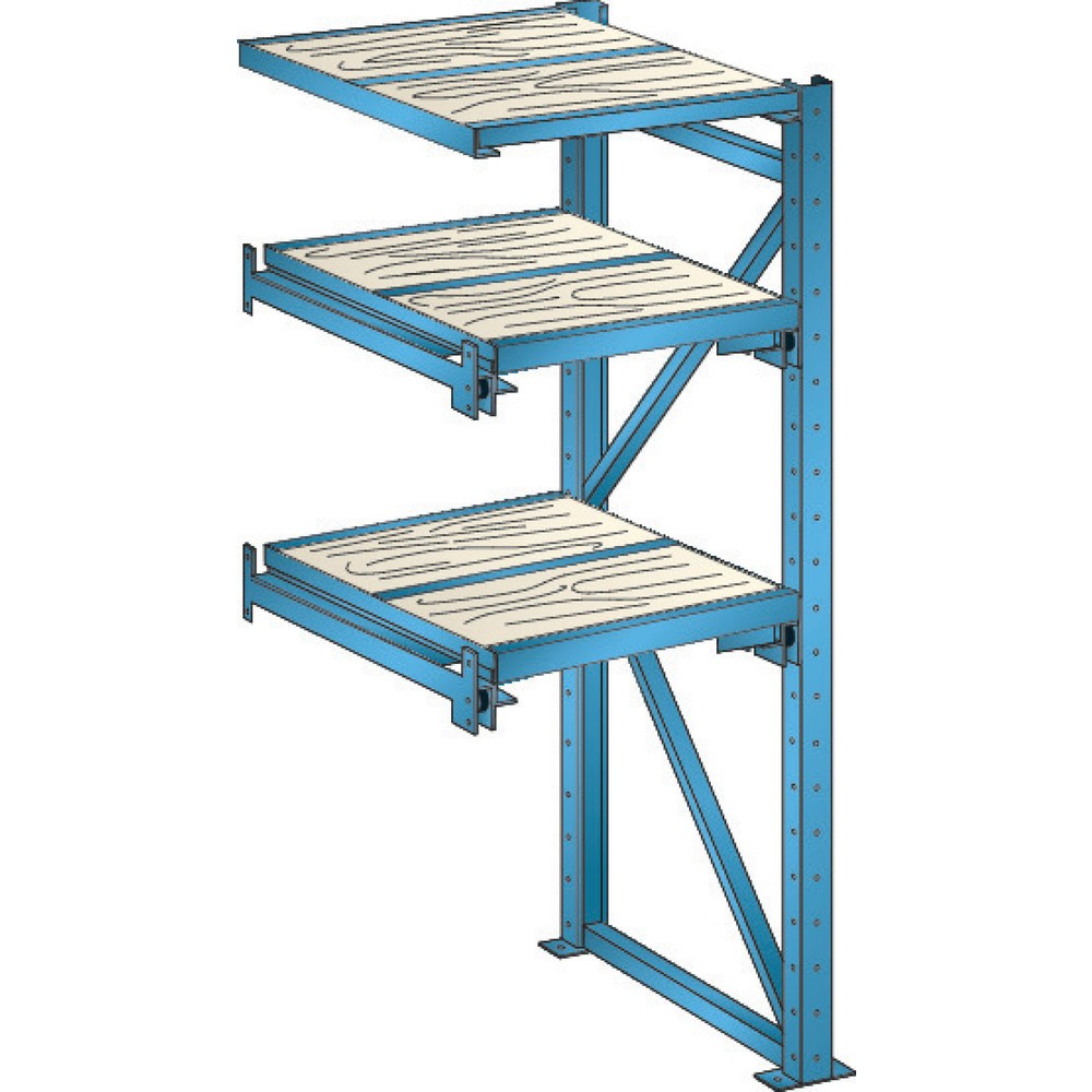 Obrázek produktu: Zátěžový výsuvný regál LISTA, přídavné pole, šířka výsuvu 890 mm, hloubka 860 mm